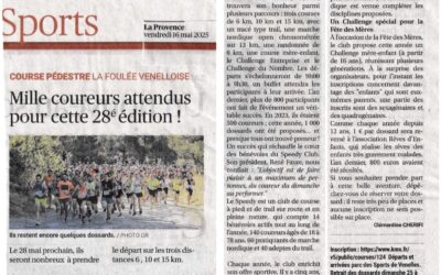 Promo de la Foulée 2025 dans la presse locale