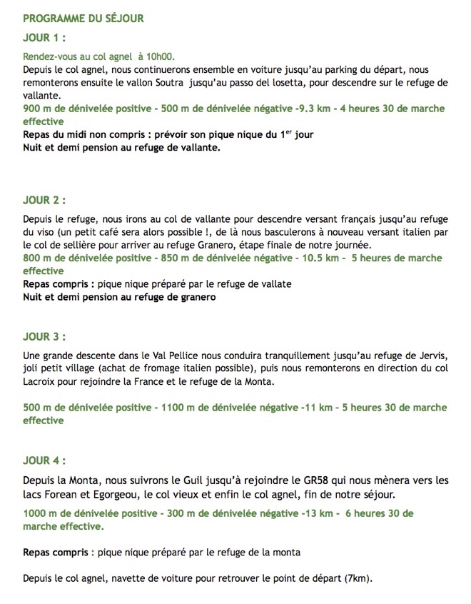 programme rando été 2025